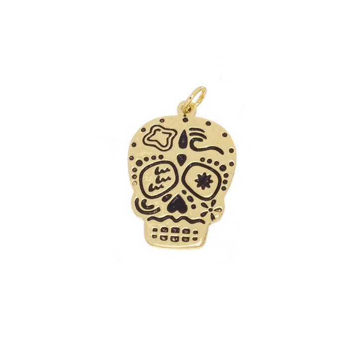 Gold Enamel Skull Charm, Skull Pendant for Halloween HCG002 and other Purchase Wholesale hc002. Free Returns & Net 60 Terms on Faire trending on Faire.