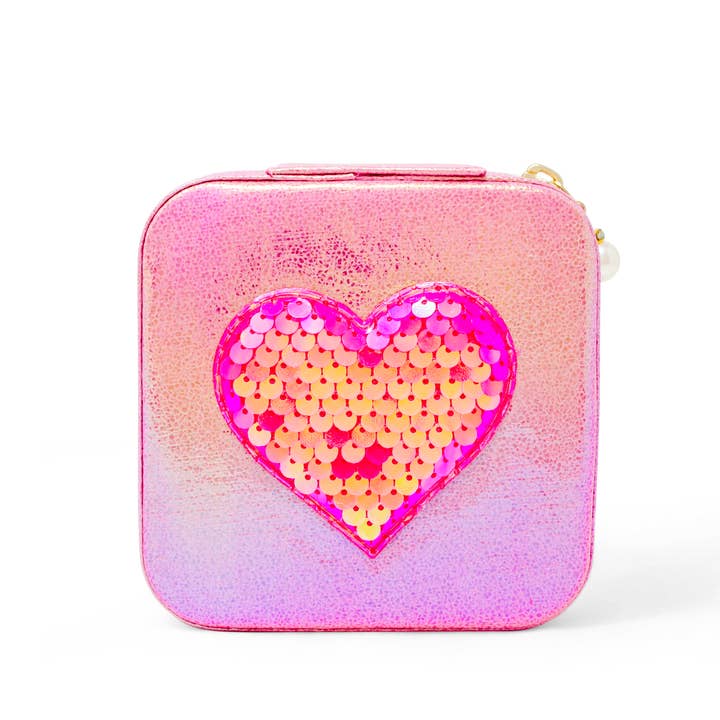 Tiny Treats and ZOMI GEMS - Wholesale Jewelry Box/Organizer - Kids - Girl's Sparking Sequin Heart Jewelry Box1
