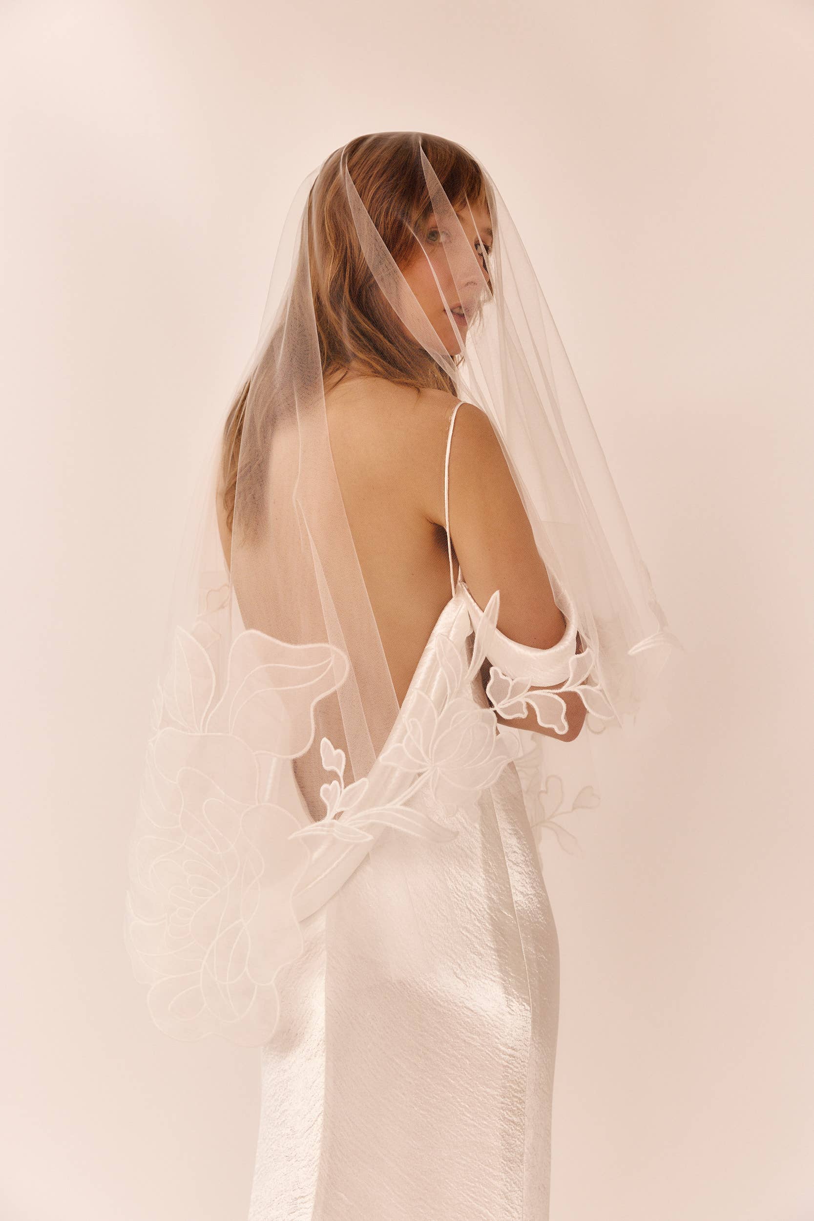 Dove Grey Accessories - Wholesale Veil – Women’s - Sage Embroidered Drop Veil3