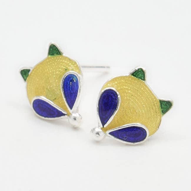 EBNIX Fine Jewelry – Engroshandel Ørestikkere – Ræv Cloisonné Emalje Ørestikker0