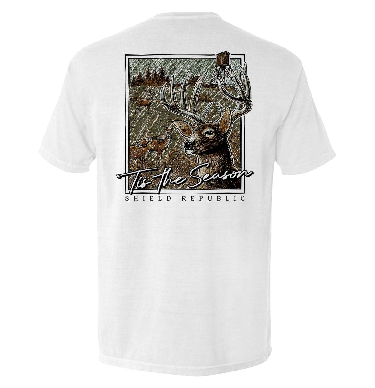 Shield Republic - Vente T-shirt sérigraphié – homme - C'est la saison des cerfs8