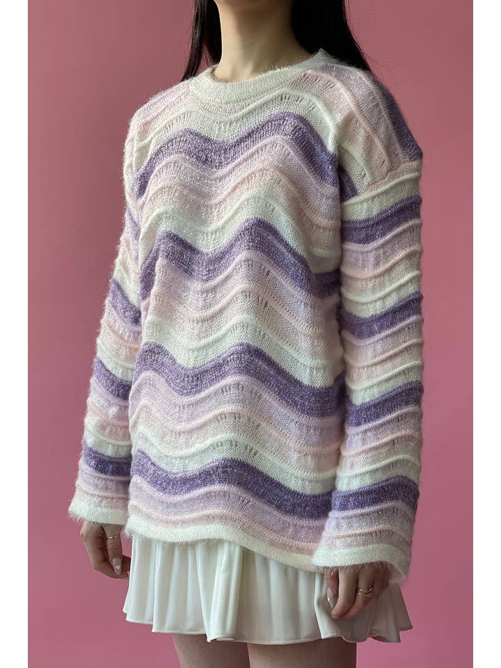 Dessin Studio – wholesale Stickad topp - Dam – Pastell Rainbow Tröja