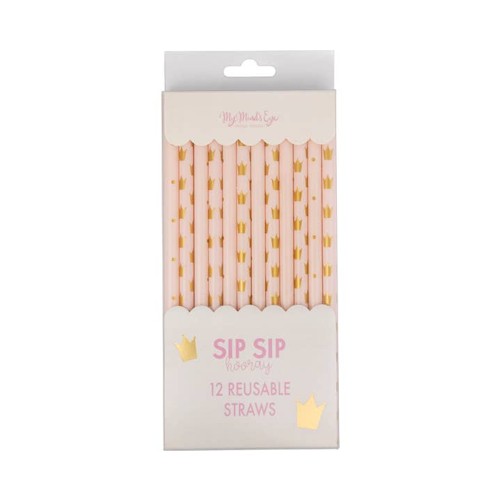 PLPRC16 - Princess Reusable Straws for wholesale by My Mind’s Eye