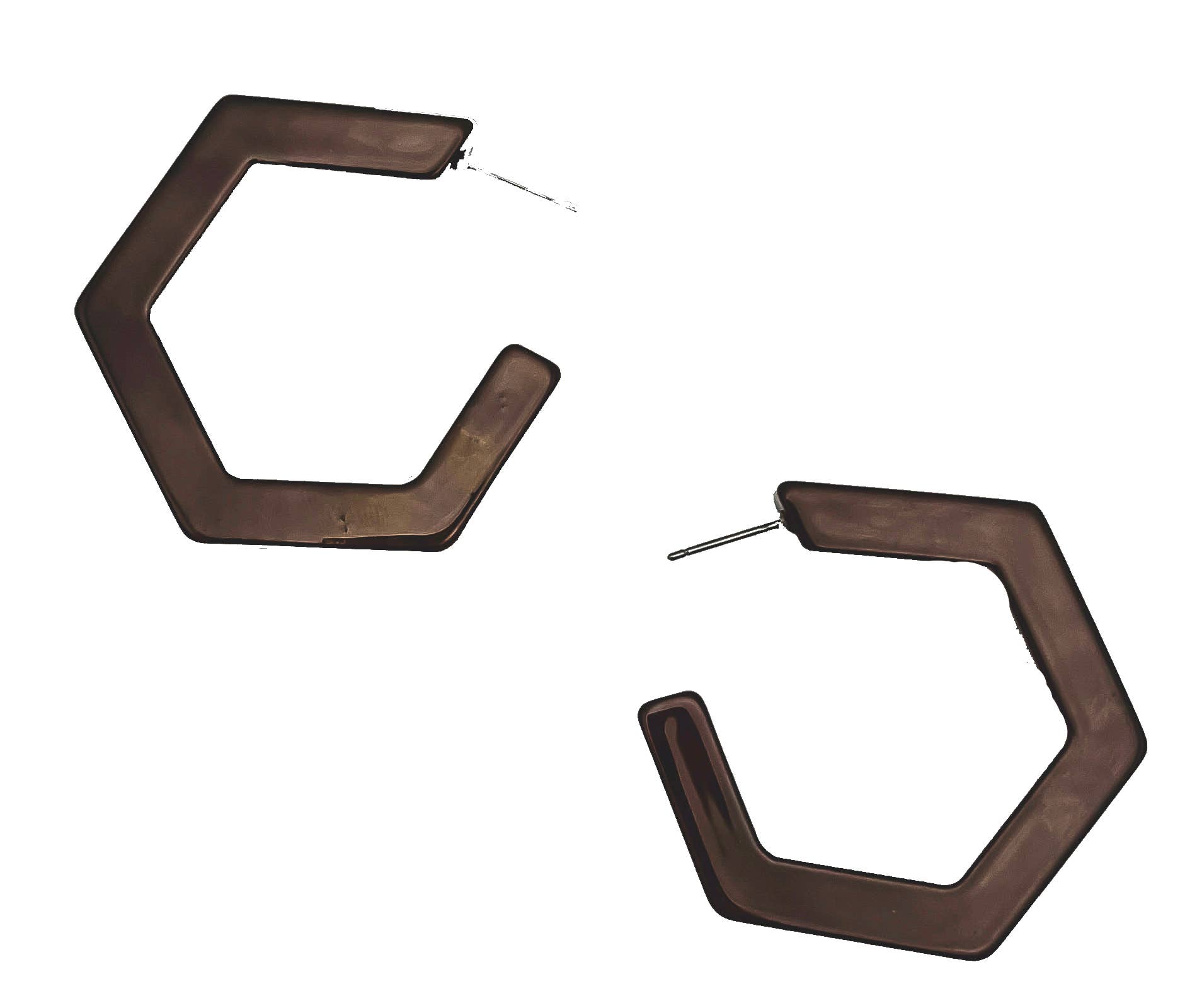 Accessorize Me - Vendita all'ingrosso Orecchini pendenti - Orecchini in celluloide a forma esagonale1