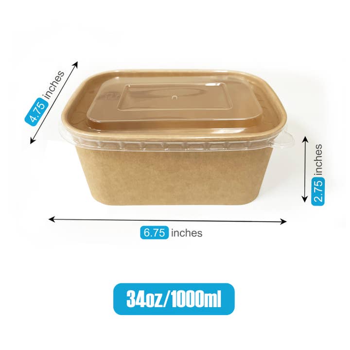 Kis Paper - Wholesale Food Storage Container - Kraft Paper Food Container with PP or Paper Lid2