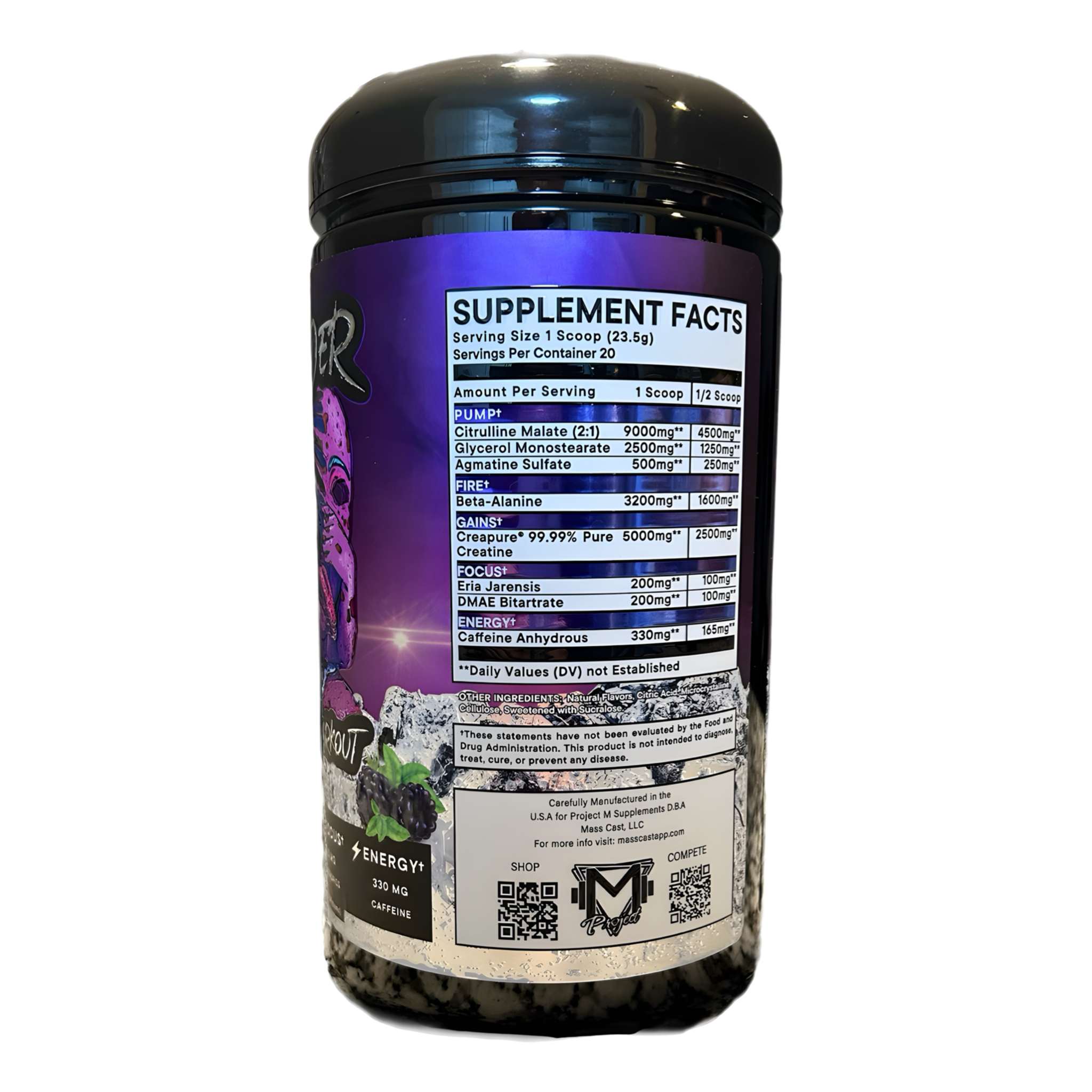 Mass Cast, LLC – wholesale Oral supplement/vitamin – MINDBENDER 6.0 Nootropic High Stim Pre-Workout w/ Creapure - 40/20 Serving8