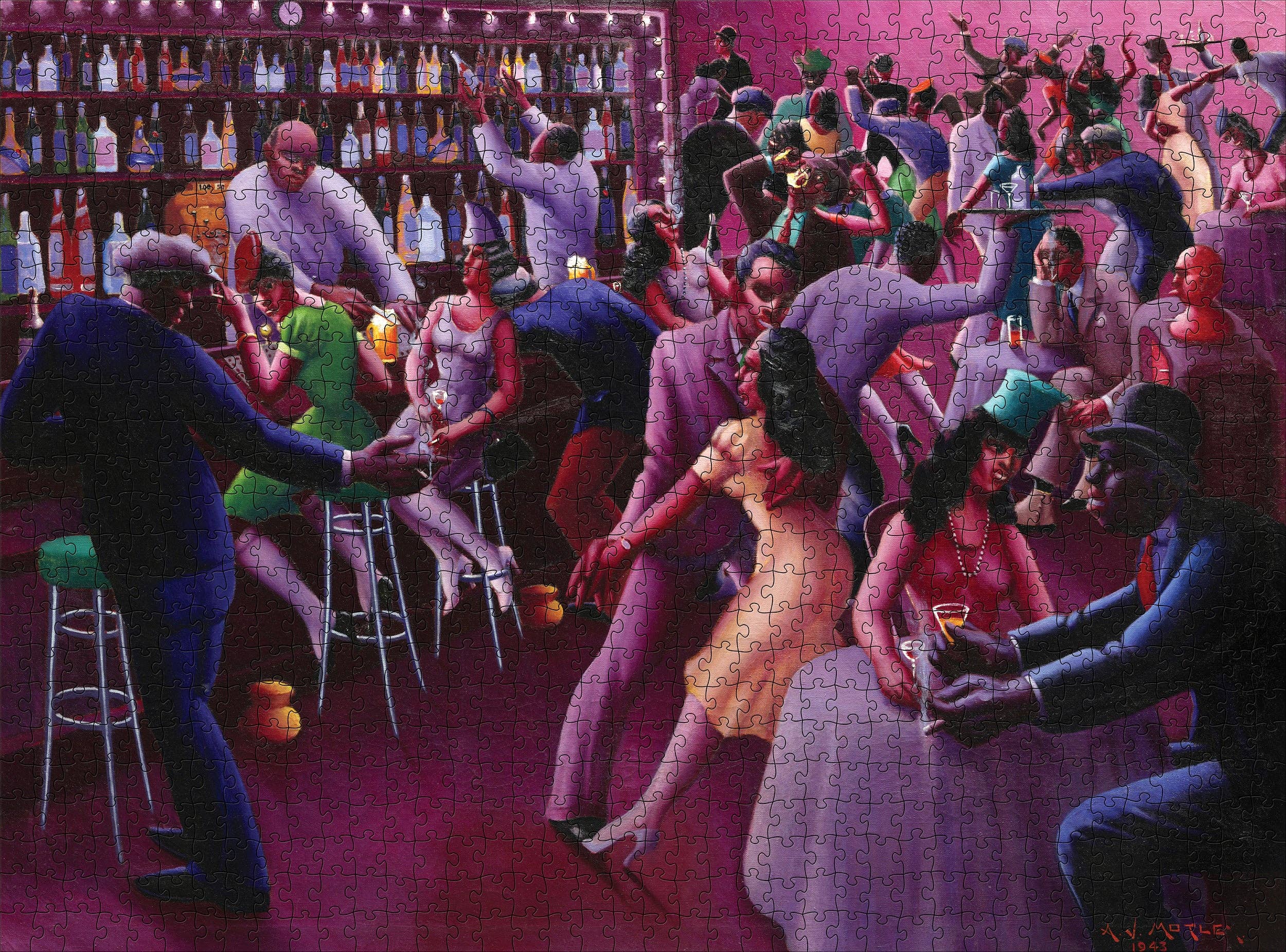 Pomegranate - Wholesale Puzzle - Adult - Archibald Motley: Nightlife 1000-Piece Jigsaw Puzzle1