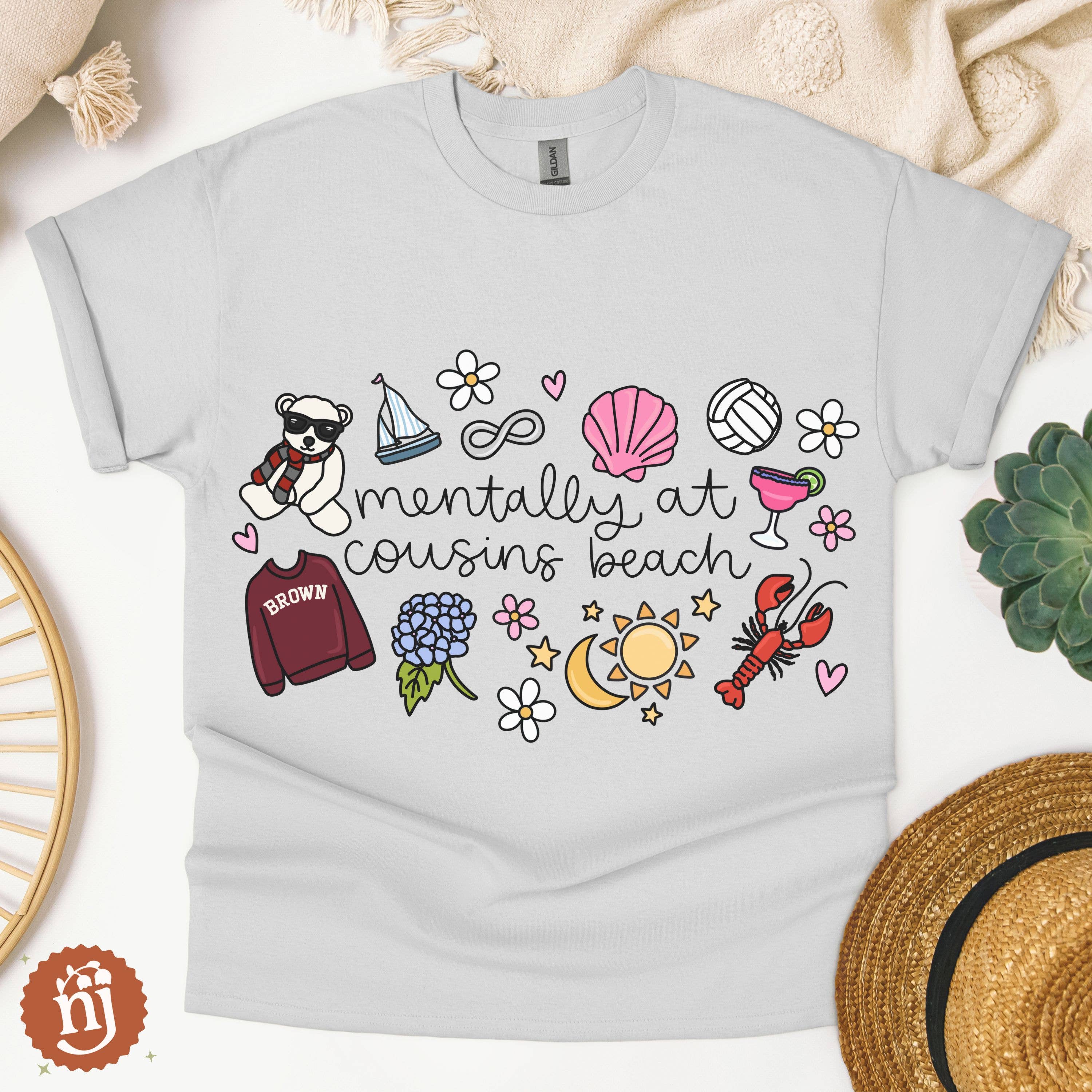 Nearly June Design Co - Wholesale T-Shirt (Graphic) - Unisex - TSITP Mentally at Cousins Beach T-Shirt1