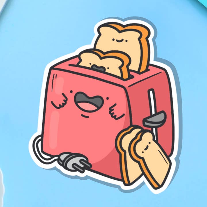 Autocollant en vinyle pour grille-pain | Cute Stickers pour la vente par Toastedink