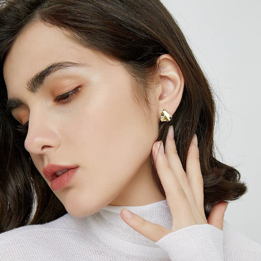 happyzzzsu - Wholesale Stud/Post Earrings - Sterling Silver Statement Unique Geometric Irregular Stud Earrings4