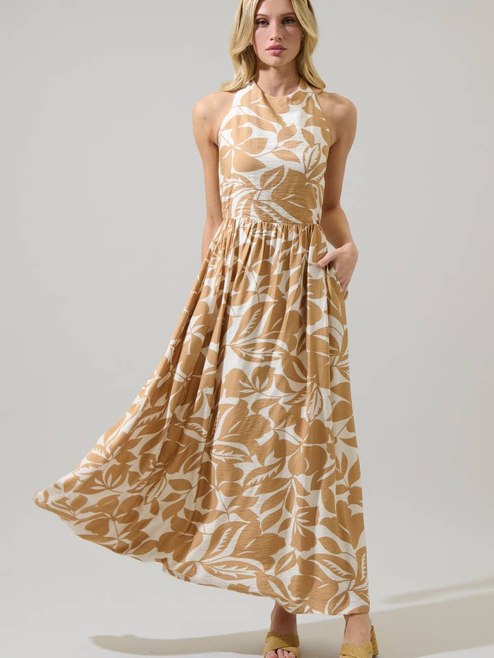 Sugarlips - Wholesale Dress - Women's - Rini Floral Emm Halter Maxi Dress0