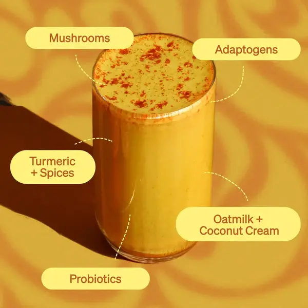 Clevr Blends - Wholesale Powdered Health Drink - Golden SuperLatte (14 or 30 Servings) | Instant Turmeric Latte with Adaptogens, Mushrooms and Probiotics2