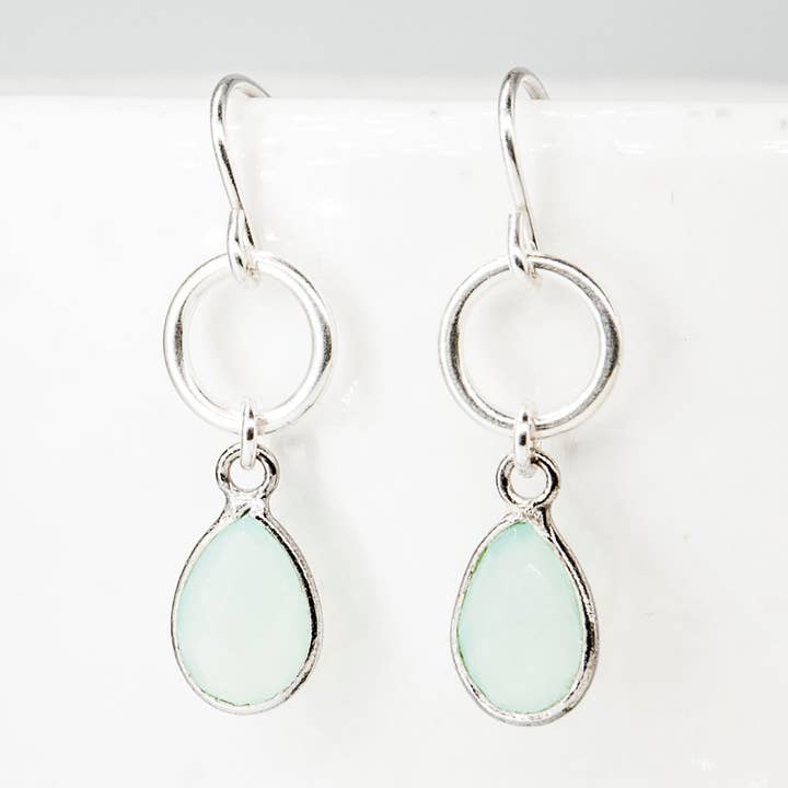 Amazonite Stone Earrings for wholesale by Mackenzie Jones Designs