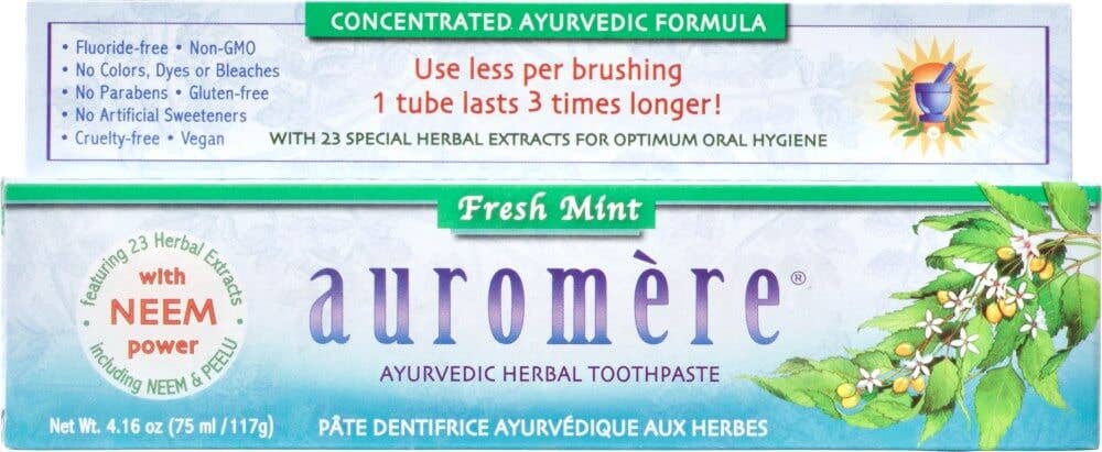 Auromere Ayurvedic Imports - Wholesale Toothpaste - Fresh Mint Ayurvedic Toothpaste1