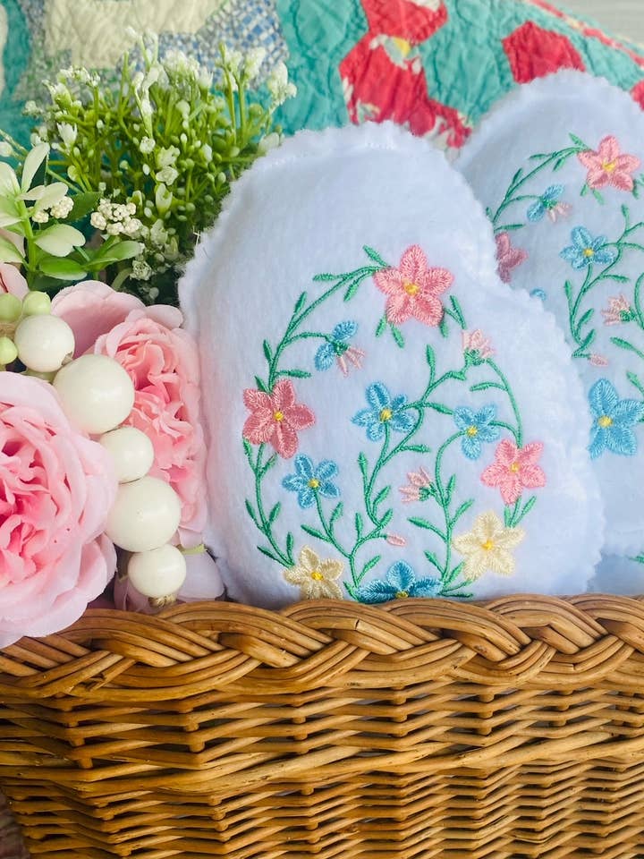Easter Eggs 4x6 Spring Floral Decor Cottage Basket Filler for wholesale by A Gnome on the Roam