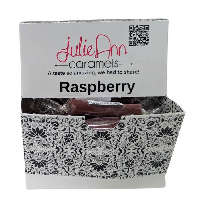 Raspberry Caramel for wholesale by JulieAnn Caramels