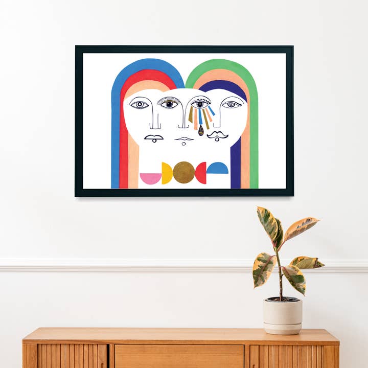 The Rising Space' Geometric Rainbow Fine Art Print for wholesale by The Rising Space