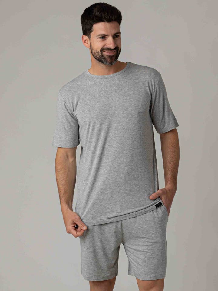 Modal zomerpyjamaset Trendy grijs voor wholesale door ZD Zero Defects