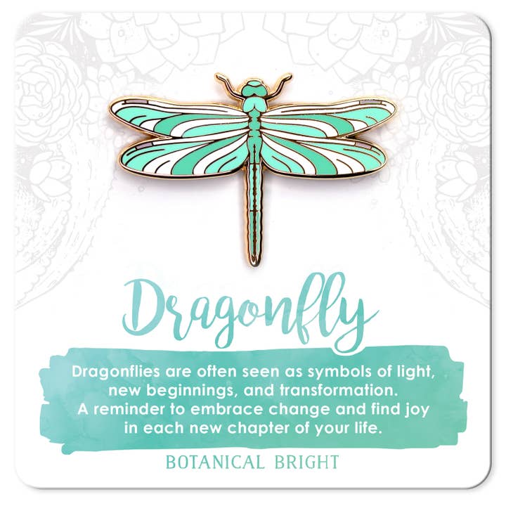 Botanical Bright – wholesale Lapel pin/button – Dragonfly Enamel Pin
