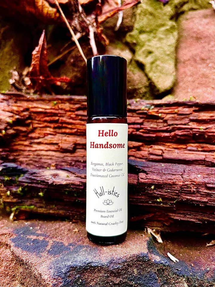 Hello Handsome Beard Oil Roll On - 10ml for engroshandel hos Holl-istics