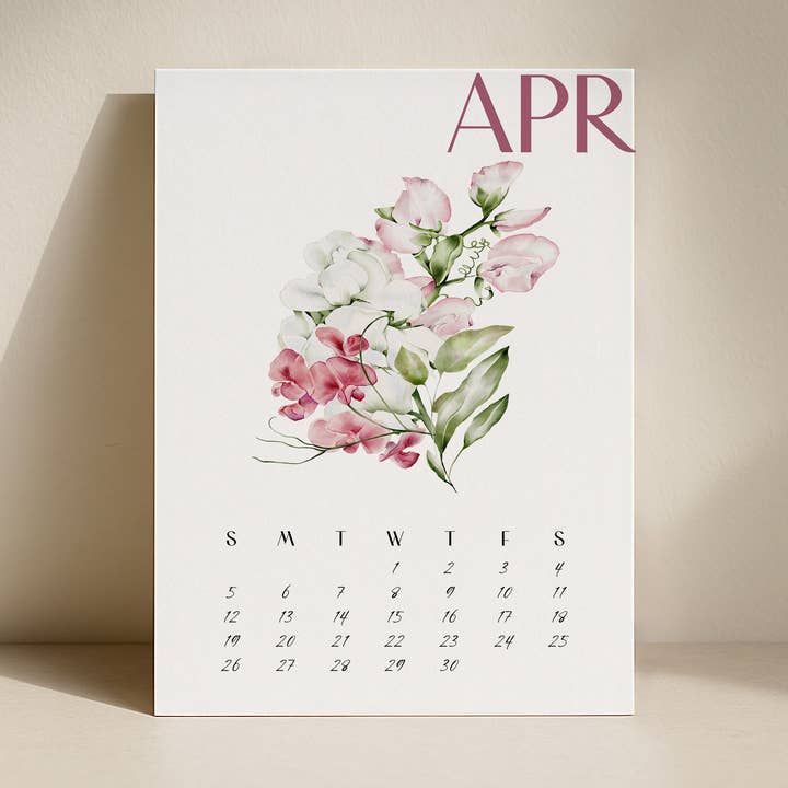 2026 Watercolor Floral Calendar for wholesale by OLFFE