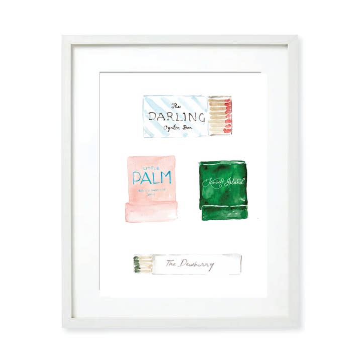 Charleston Matchbook Art Print for wholesale by Peyton's Post