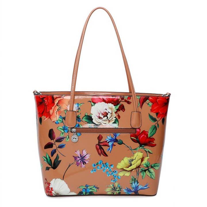 Ellas Trading - Vendita all'ingrosso Borsa tote - Donna - Borsa a Spalla Capiente con Design Floreale Vivace12