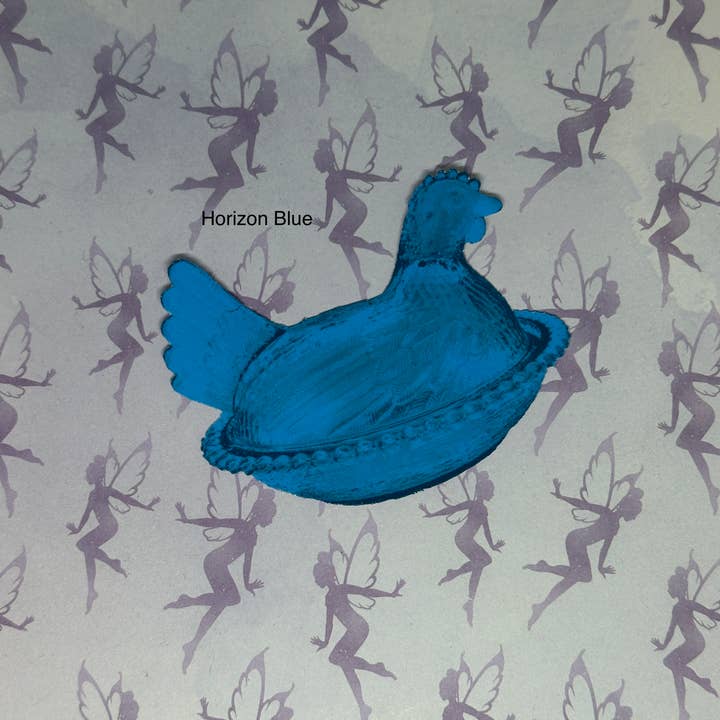 My Graphic Fairy Designs - Wholesale Sticker - Hen on Nest Sticker, Blue Collection2