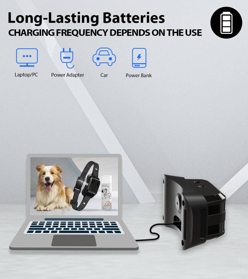 Pet Life – wholesale Halsband - Hund – Pet Life® Bark-Myst 3-nivåers känslighet för spray och ton anti-bark hundhalsband4