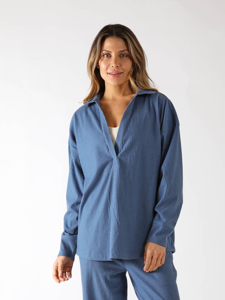 Polo de Canalé Valley: Azul Lavado para venta al por mayor de Glyder