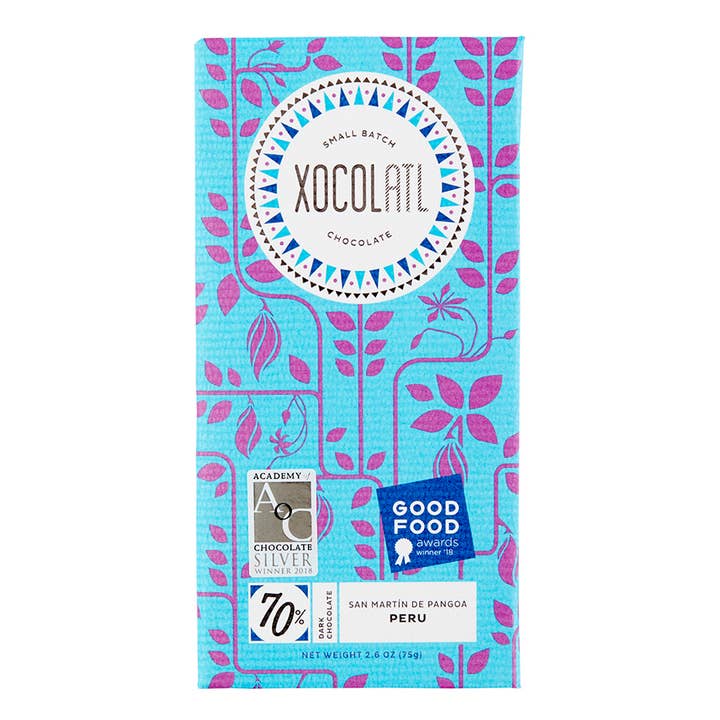 Xocolatl Small Batch Chocolate - Wholesale Chocolate Bar - San Martin de Pangoa Peru 70% Single Origin Dark Chocolate1