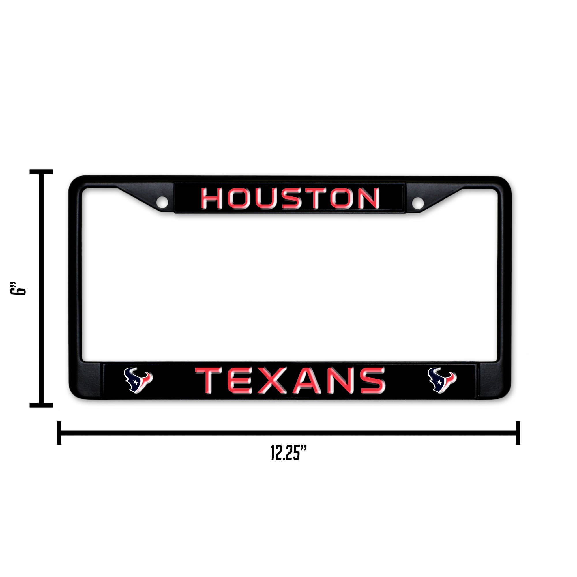 Rico Industries - Wholesale Car Decorative Charm - Unisex - NFL Football Houston Texans  Black License Plate Frame5