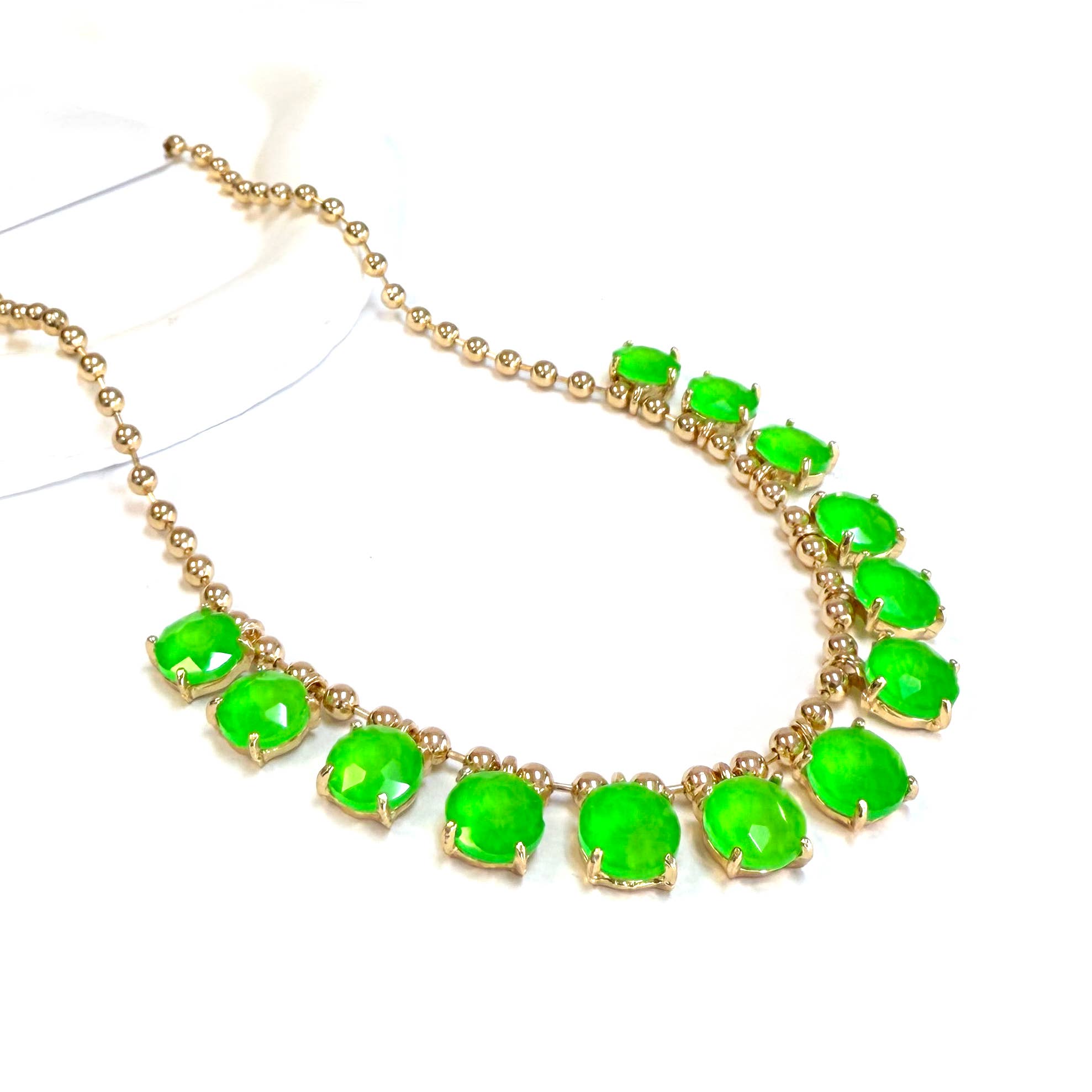 StarryNYC - Wholesale Beaded/Pearl Necklace - Crystal Glass Bead Dangle Station Ball Beaded Chain Necklace33