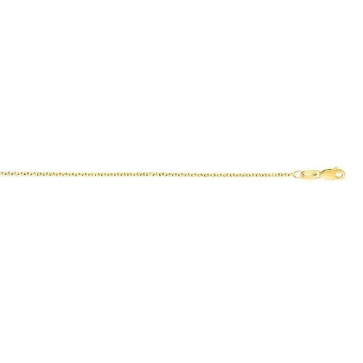 14K guld 2,4 mm rund kabelkedja halsband för wholesale av PureYou Jewelry