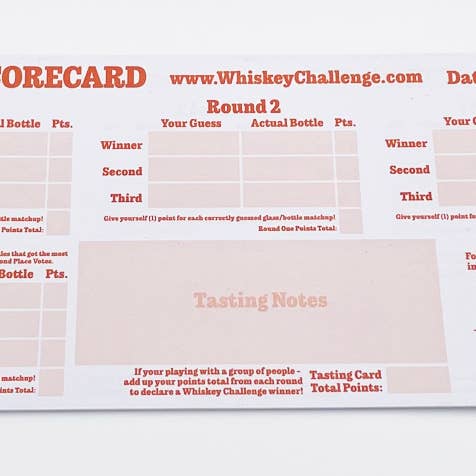 Recambios para bloc de degustación de Whiskey Challenge para venta al por mayor de The Original Great Whiskey Challenge