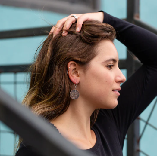 Jennifer Kahn Jewelry - Wholesale Dangle Earrings - Brass Disc Earrings3