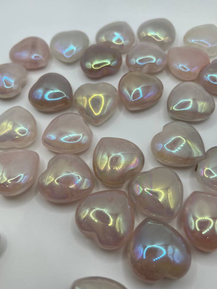 Aura Rose Quartz Heart - Rose Quartz Heart Carving for wholesale by Oils and Auras