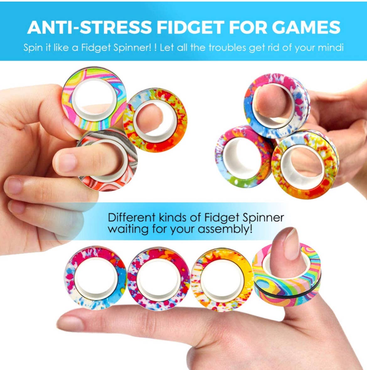 AlexisandGreenberg - Wholesale Fidget Toy - Kids - Magnetic Fidget Rings Alexis and Greenberg3