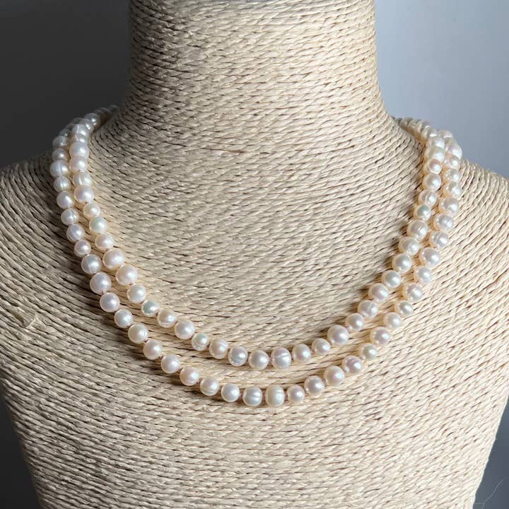 Classic Double Strand Pearl Necklace for wholesale by Clarke Palmer