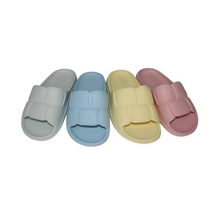 TEXTIL EFFECT SLIPPER - 4 COL. - T.36/41 - MBS01701-36 for wholesale by MB SMERWICK SA