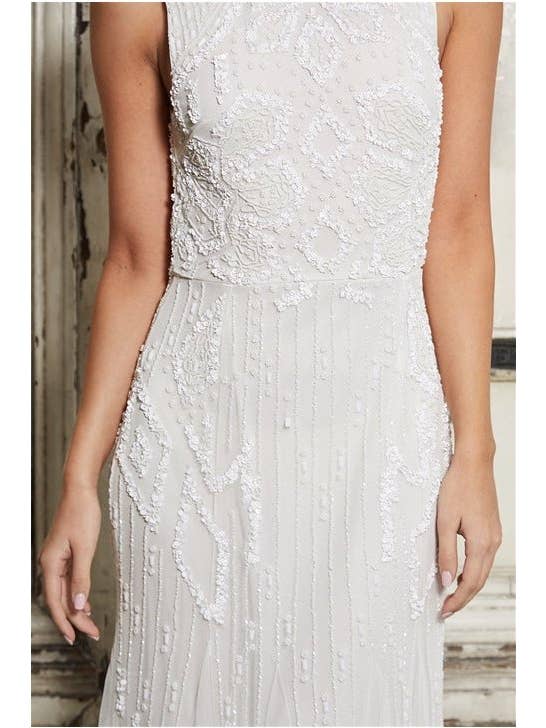 Aftershock London – wholesale Dress – Women's – Gracey White Embellished Maxi Dress3