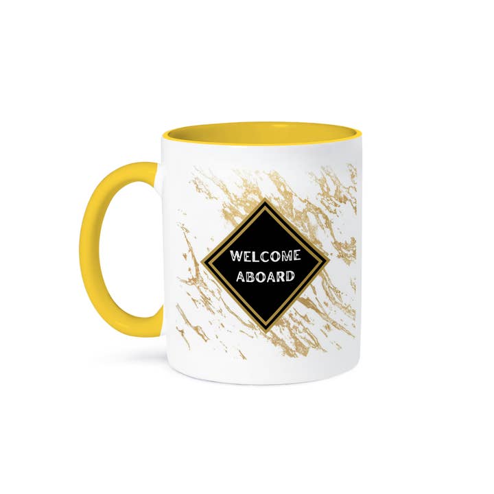 3dRose - Wholesale Coffee Mug - 3dRose, Welcome Aboard New Employee Professional Classy Stylish Elegant Matte, Mug