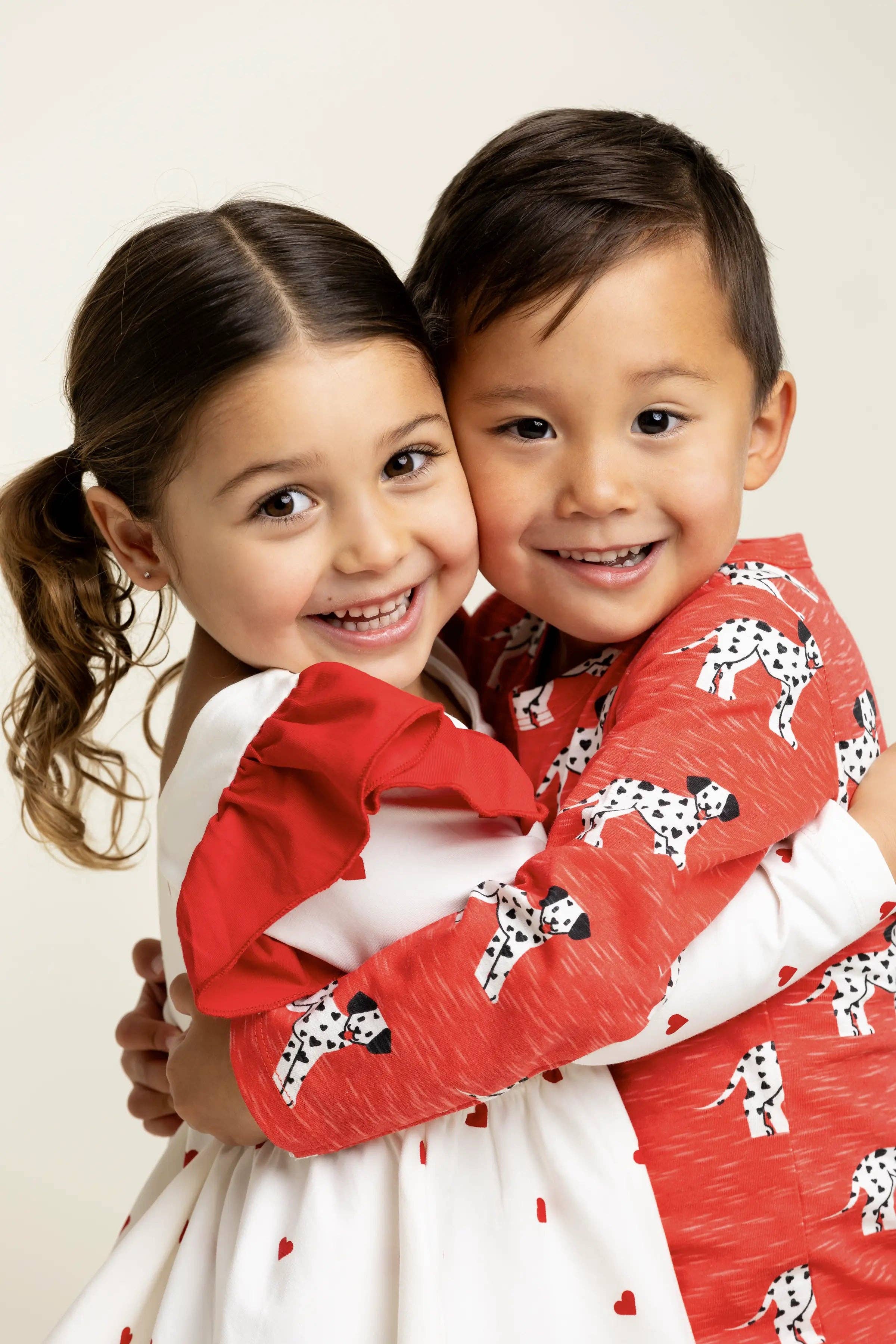 Monica + Andy - Vente Robe – enfant - Robe à volants double Saint-Valentin Let's Dance_Petits Cœurs2