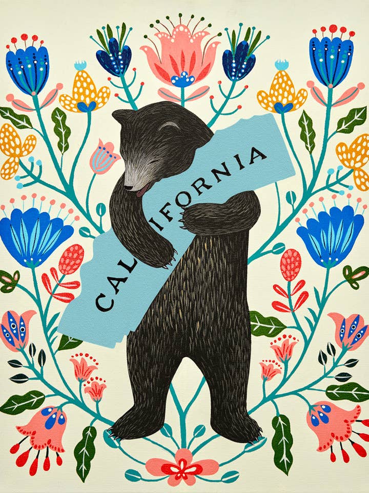 "I Love You California" Haga Print for wholesale by 3 Fish Studios