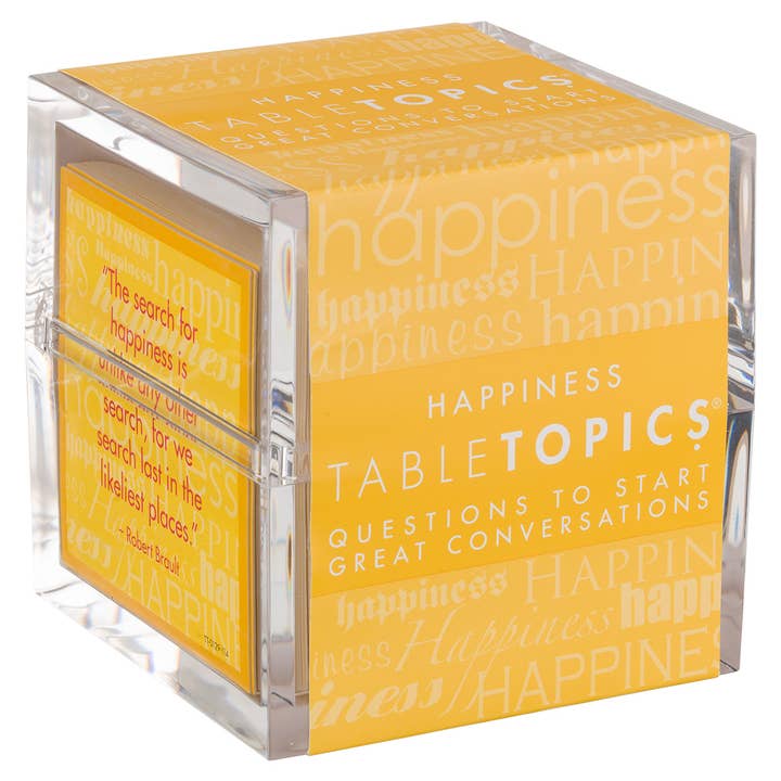 TABLETOPICS HAPPINESS - Conversation Starter Question Cards for wholesale by TableTopics