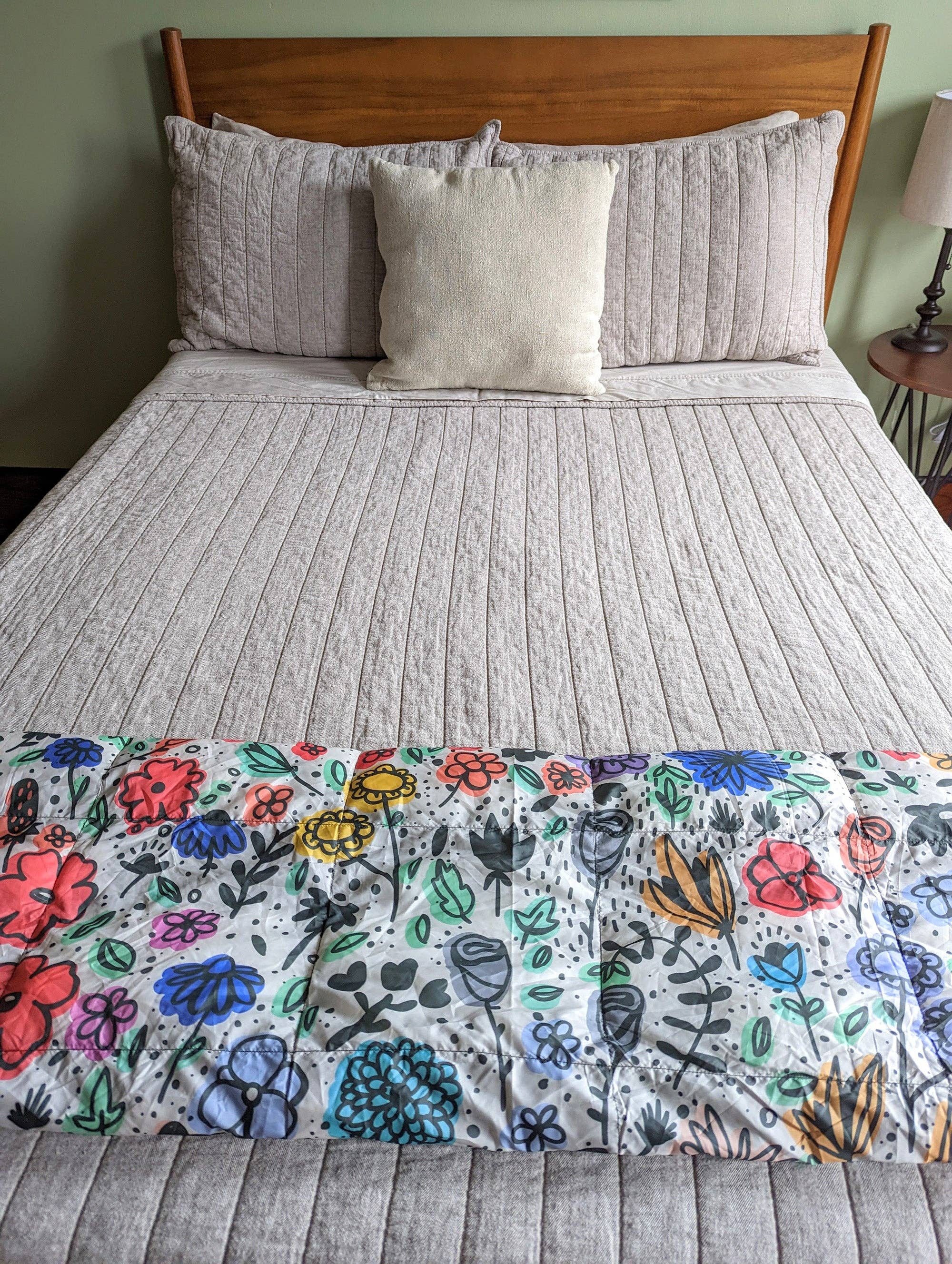 Brainstorm - Wholesale Travel Blanket - Flowerbed Puffy Travel Blanket6