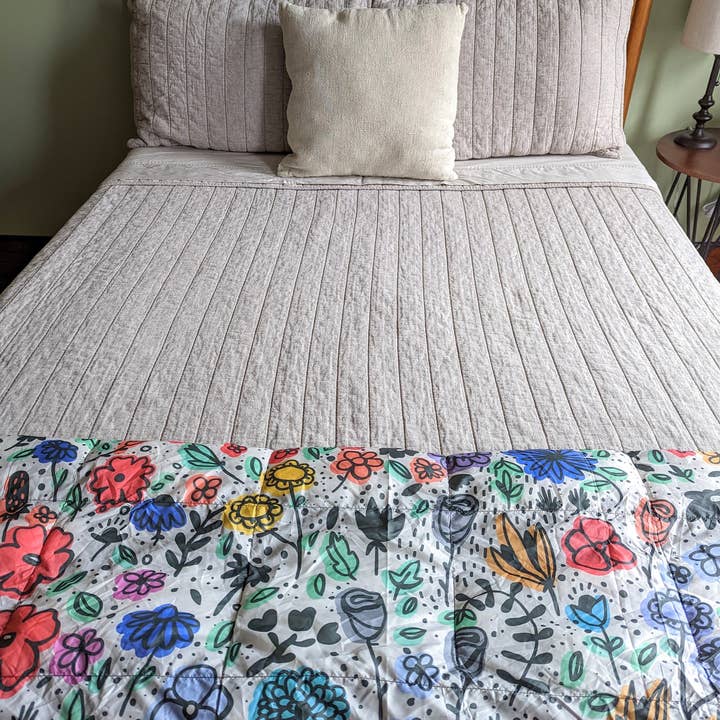 Brainstorm - Wholesale Travel Blanket - Flowerbed Puffy Travel Blanket6