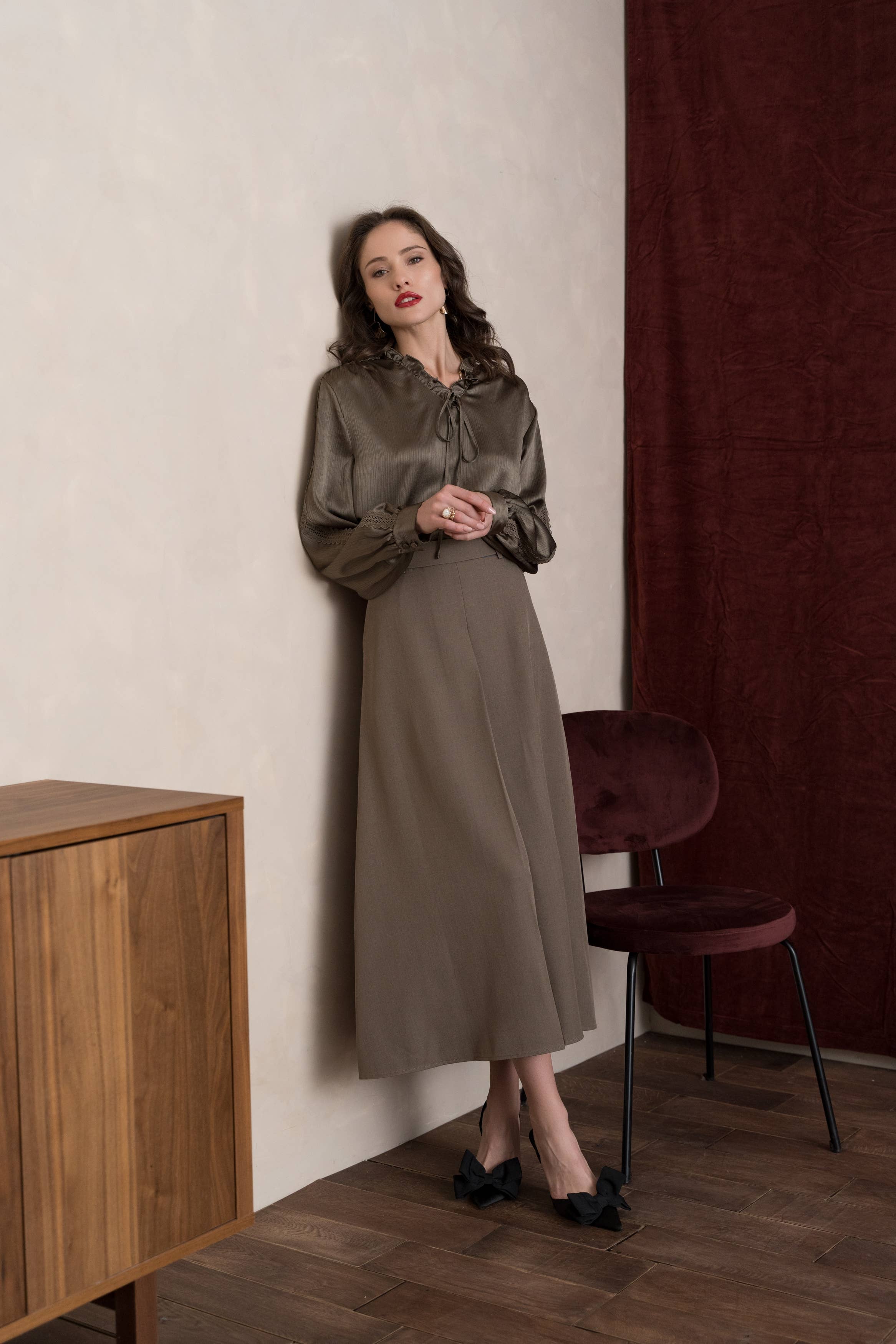 LULUMARY - Wholesale Skirt - Women's - Long skirt SK85226