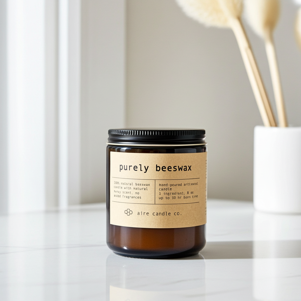 aire candle co. - Vente Bougie en bocal - Bougie 100 % cire d’abeille naturelle2