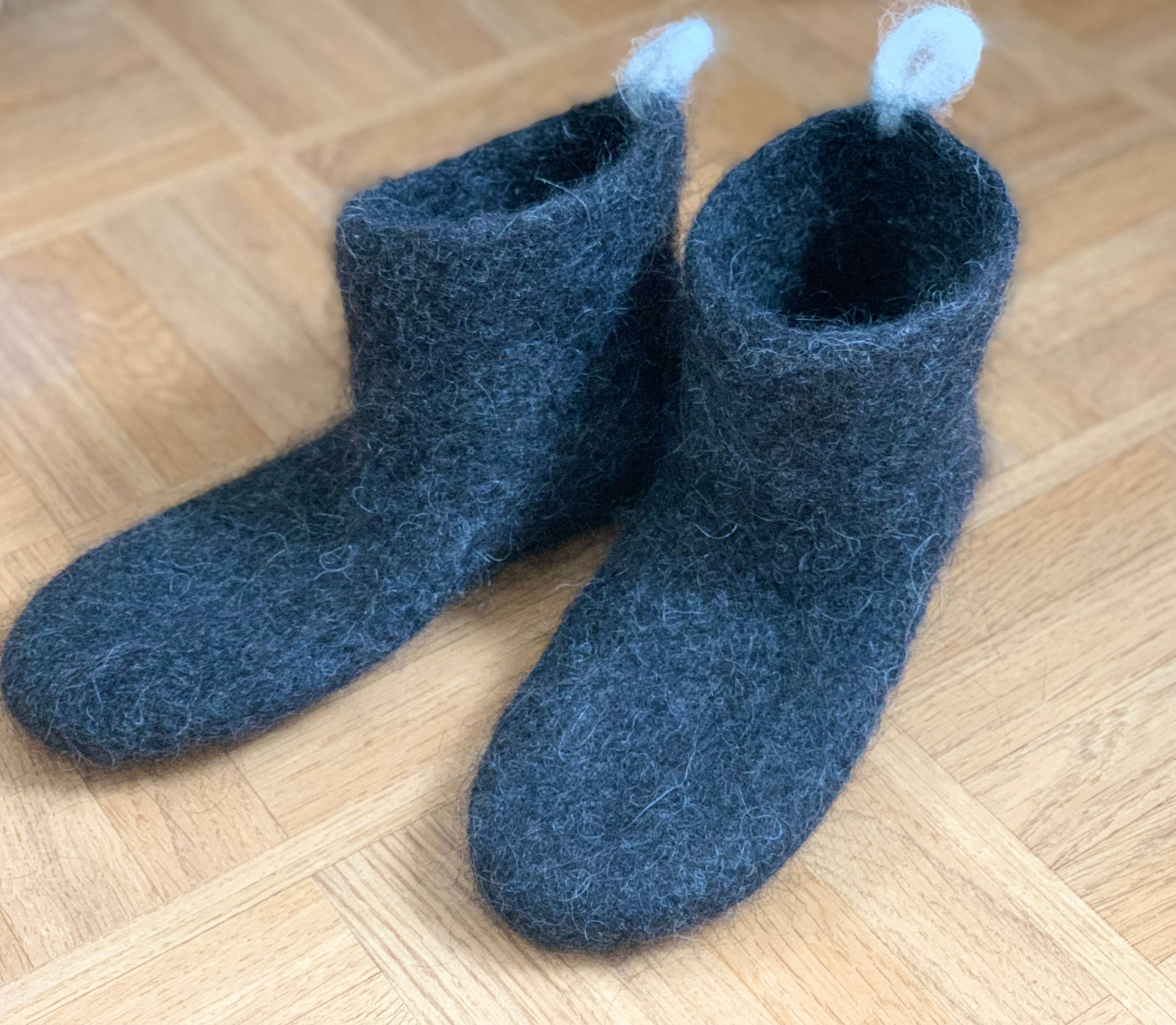 Kosy Home Wool Slipper Socks  - Black Lava for wholesale on Faire1